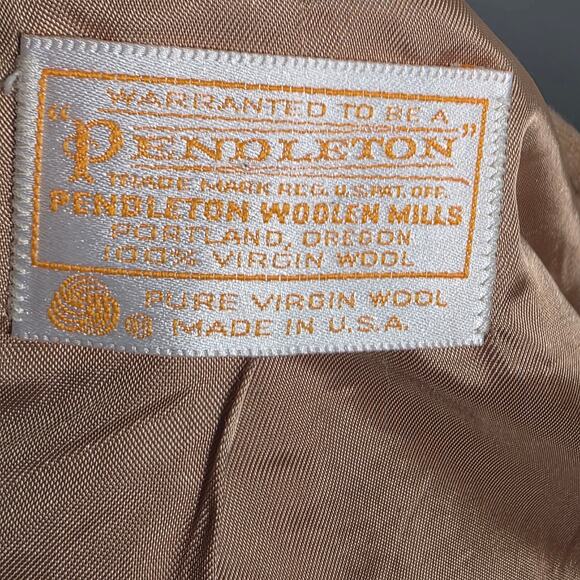 Pendleton Tan Wool Blazer Size 6 Made in USA Vintage - Picture 3 of 8